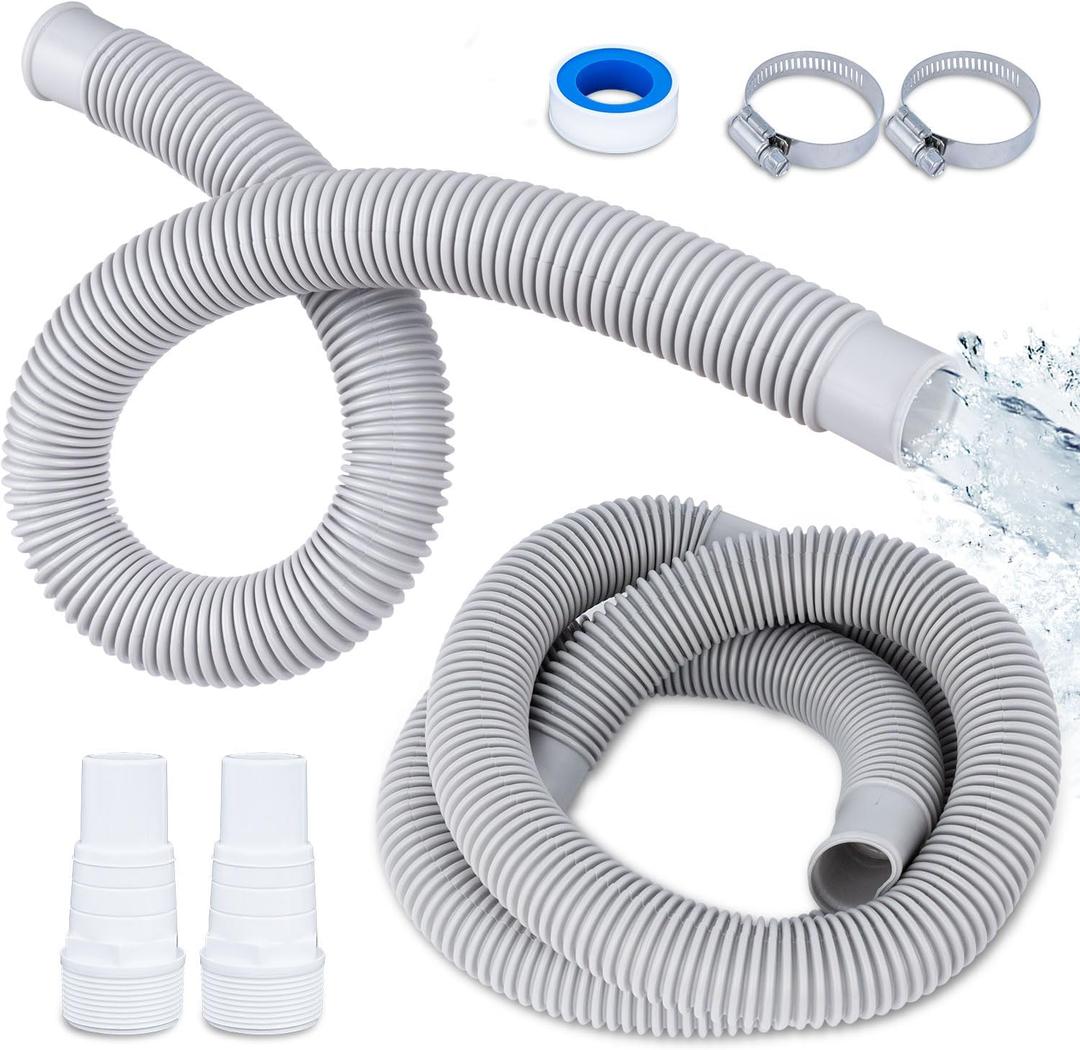1-1/2" Swimming Pool Pump Hose Kit 6 Feet+3 Feet Sand Fliter Pump Replacement Accessories Full Hose Set Easy to Install for Above Ground Pools