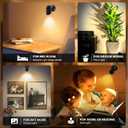 RGBW Spot Lights Indoor, 6W Uplighting 16 Color Changing Uplights Indoor with Remote Control, Plant Spotlight Party Decorative with Base and Stake,1 Pack