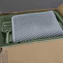 Stainless Steel Litter Box with Lid, XL Extra Large Litter Box, Enclosed Top Entry Metal Litterbox for Big Cat, Easy Cleaning, Anti-Leakage & High Sided with Mat, Aisle & Scoop, Green