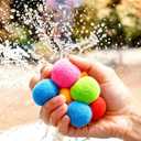 Reusable Water Balls Reusable Water Balloons Summer Toys Outdoor Water Toys Summer Outdoor Toys for Pool and Backyard Fun (Colourful-100pcs)
