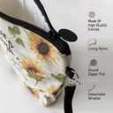Hglian Sunflower Travel Makeup Bag Inspirational Cosmetic Toiletry Bags Cute Zipper Wristlet Pouch for Purse Travel Accessories Organizer,Birthday Gifts for Women Girls(Sunshine Yellow)