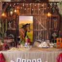 Western Cowboy Backdrop Western Party Decorations Wild West Decor Wooden House Barn Photo Background for Birthday Wedding Supply Photography Background Cowboy Theme Party Decorations(7x5ft)