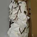 41.34" Orchid Artificial Flowers 6PCS Velvet Silk Faux Orchids Long Stem Artificial Flowers for Tall Vase for Home Wedding Party Decoration(Ivory White)