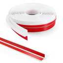 TAROSE 20Ft T-Shaped Door Draft Stopper, Silicone Weather Stripping Seal Tape for Doors and Windows - White, 1.38" Wide (35mm)