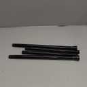 Black Shower Curtain Rod 43 To 73 Inch Tension Shower Rod For Bathroom 7/8" Adjustable Spring Curtain Rod No Drilling Spring Curtain Rod Black Tension Curtain Rods for Windows Doorway Closet