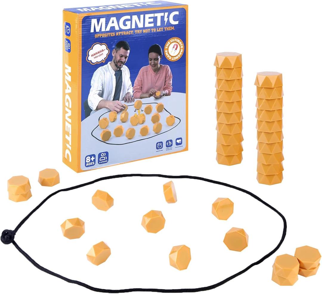 Magnetic Chess Set with Interactive Board, Strong Magnetic Pieces, Portable Travel Game for Kids Adults, Educational Family Game & Xmas Gift for Children