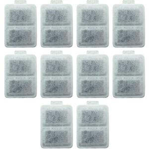 PET STANDARD Replacement Small Water Filter Compatible With Whisker City Automatic Pet Fountain, Pack of 10