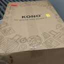 Kono Lightweight 28 Inch Expandable Luggage with Quiet Spinner Wheels TSA Lock, Scratch and Drop Resistant PC+ABS Hardside Durable Large Checked Suitcase, Black & Brown