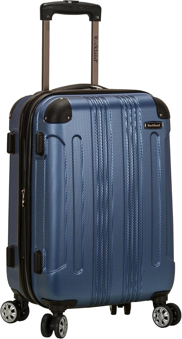 Rockland London Hardside Spinner Wheel Luggage, Blue, Carry-On 20-Inch