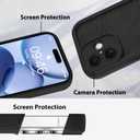 MZELQ for iPhone 17 Case 2025 Case, Silicone Wave Ripple Cute Pattern, Camera Protection Soft Slim Shockproof for Girls Women -Black