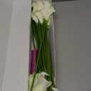24 Pcs White Artificial Calla Lily Flower White Fake Silk Flowers Real Touch for Wedding Bouquet Office Home Kitchen Decor
