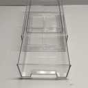 1 Pack Stackable Storage Drawers, Plastic Clear Organizer Bins with Handles for Under sink, Kitchen Cabinet, Fridge, Closet, Pantry, Office, Bathroom