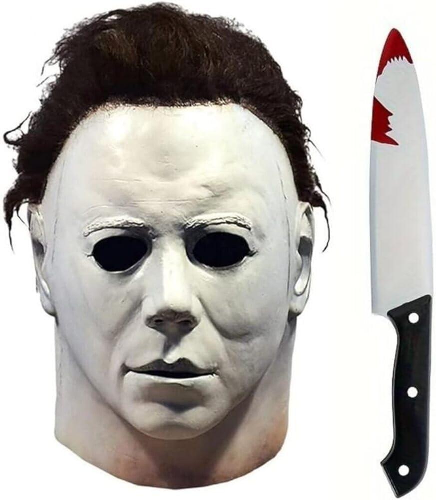 Boolavard Michael Myers Masks Halloween Horror Cosplay Costume Latex Props (Multicolor)