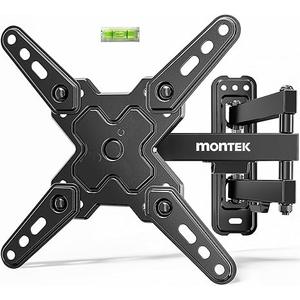 monTEK Full Motion TV Wall Mount Bracket for Most 13-43 Inch LED LCD Flat Screen TVs & Monitors, Swivel Tilt Extension Rotation with Articulating Arms, TV Mount Max VESA 200x200mm, up to 44lbs