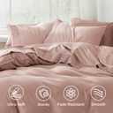Bedsure Queen Sheet Set - 4 Pieces Soft Queen Size Sheets - Breathable & Cooling - Hotel Luxury - Easy Care Polyester Microfiber Cute Bedding for Women, Men, Dusty Pink