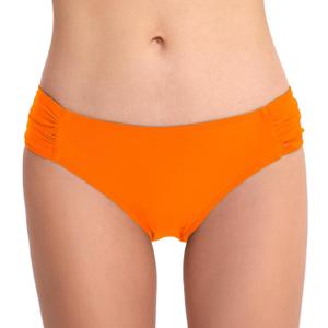 Women's Bathing Suit Bottoms Full Coverage Ruched Bikini Tankini Bottom Swimsuit Brief (Large, Orange)