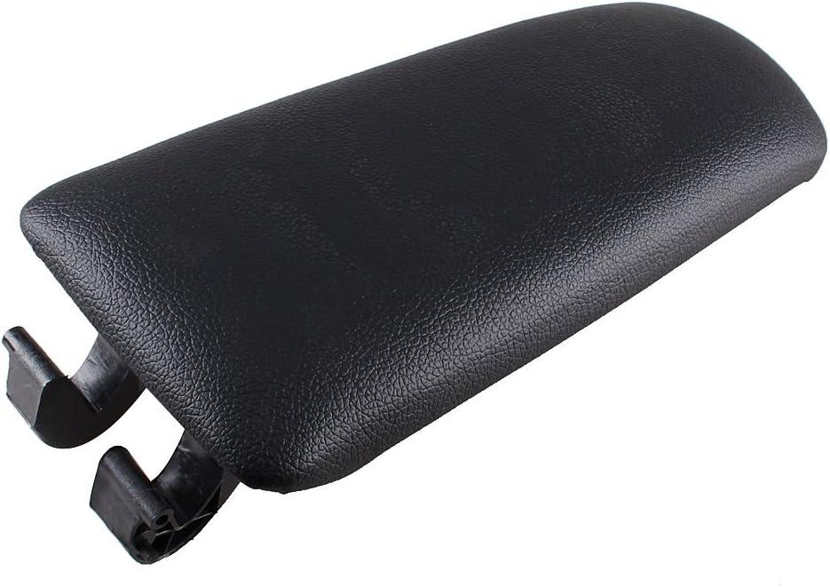 Heart Horse Armrest Arm Rest Center Console Lid Cover Compatible for A4 B6 B7 2001 2002 2003 2004 2005 2006 2007 2008 Leather 8E0864245E (Black)