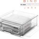 BINO | Stackable Storage Drawers, X-Large - Clear | THE CRATE COLLECTION | Storage Bins With Drawers | Bathroom Organizers | Under Sink Organizer | Vanity Cabinet Home Organization