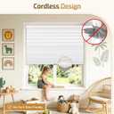 Blackout Shades Cordless Blinds Cellular Fabric Blinds Honeycomb Door Window Shades, 32W x 64H inch,White