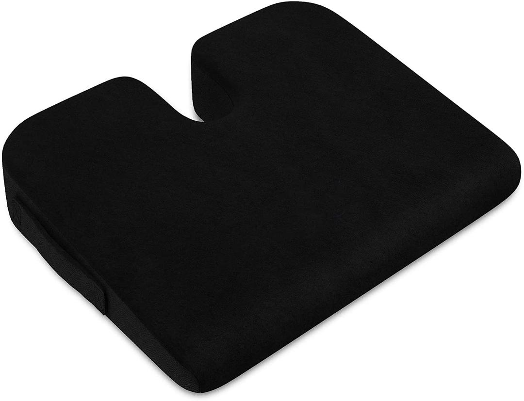 Orthopedic Wedge Cushion for Car Truck & Vehicles for Long Sitting and Improves Body Positioning for Office Chair Tailbone Support
 15.5"*18.5" ( black )