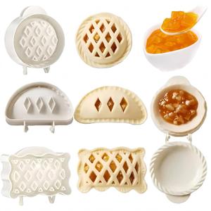 Dough Presser PocketMini Pie Molds,One-Handed Cookie Maker, 3 Shape Christmas Handmade Pie Molds.(Round Pie Mold)