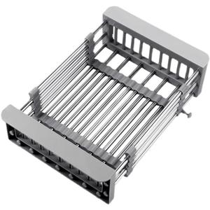 Dish Drying Rack, Kitchen Sink Colander, Expandable Colander, Stainless Steel Sink Strainer with Adjustable Boom, Suitable for Vegetables and Fruits
