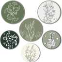 Barydat 6 Pieces Boho Plant Wall Art Decor Wooden Boho Farmhouse Rustic Bohemian Wall Hanging for Bedroom Living Room Office(Greenery,8 Inch, 10 Inch)