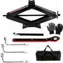 Scissor Jack Car Jack Kit 3 Ton (6614 lbs) Tire Changing Kit with Lug Wrench Suitable for Sedans, SUVs, and MPVs