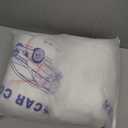 2 PCS Disposable Car Cover, 12.519.7 Ft Waterproof Clear Plastic Full Car Cover Protection, Universal Rain Dust Garage Cover with Elastic Band for Sedan, Car Accessories (M)