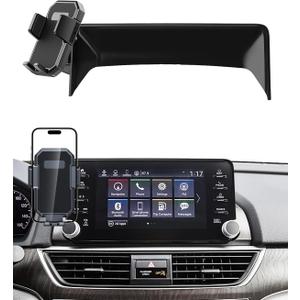 PZK Car Phone Mount for Honda Accord 2018-2022 Sport SE/EX/EX-L/Touring/LX Accessories 10th Gen Accord Only for 8-inch Screen 360 Rotation Auto Lock Phone Holder with Stroage Box Not Affect Vent