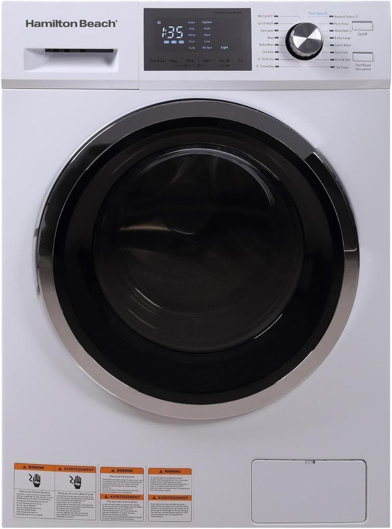 HAMILTON BEACH Washer and Dryer Combo 2.7 cu ft - White