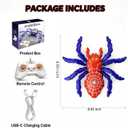 Wall Crawler Spider Rechargeable Remote Control Robot Wall Ceiling Climbing Toys with 360 Rotation,Funny Pranks Birthday Gifts for Kids Boys and Girls Age 4&Up