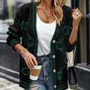 PRETTYGARDEN Women's Spring Fall Chunky Knit Cardigan Sweaters Casual Open Front Button Up Winter Coats Outerwear (S)