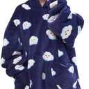 Fiosnow Pizza and Chips Blanket Hoodies for Kids 6-13YR Oversize Wearable Blanket Hoodies for Boys Girls Teens