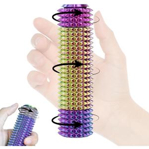 Little Pain Stim Ouchies Fidget Toys for Adults,3D Printed Spiky Pain Stim, Sensory Fidget for Stress & Anxiety Relief, ADHD, Autism,Office Desk Toys (Purple Yellow Blue)