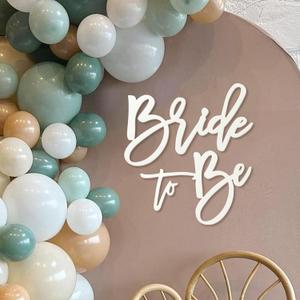 Bride to Be Sign - White Felt Letters Bridal Shower Sign for Backdrop Bride to Be Sign Letters for Balloon Arch Photo Props Bachelorette Engagement Wedding