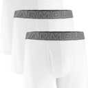 Under Armour mens 3-pack Performance Cotton Boxer Brief, 6" Inseam, All-day Comfort & Ultra-soft (Large, White Solid - Core)