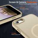 MOCCA Strong Magnetic for iPhone SE Case 2022/iPhone SE 2020 Case/iPhone 7 Case/iPhone 8 Case [Compatible with Magsafe] Slim Thin Translucent Matte Protective Cover Phone Case 4.7'', Light Gold