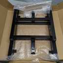 Folding Table Legs Stand Heavy Duty with Springs, Metal Foldable Table Legs Frame with Adjustable Feet, DIY Legs with Mounting Screws (Black, 21.7 L x 15.4 W x 18.1 H)