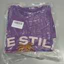 Graphic Tees Summer Women Men Cotton Novelty Oversized Crew Neck Tree Element Christian Washed T-Shirt (Purple, L)