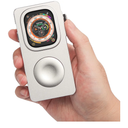 Aluminum Alloy Case for Apple Watch 49mm 44mm 45 46 42 40 41mm-Turn Your Apple Watch into a Smartphone,Retro iPod Style Metal Protective Cover with Click Wheel (Silver, 49mm- Ultra 3 2 1)