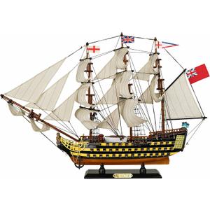 SAILINGSTORY Wooden Model Ship HMS Victory 1/100 Scale Replica Naval Warship Decor