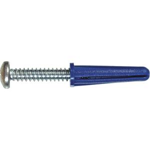 The Hillman Group 5063 Blue Ribbed Plastic Anchors
