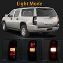 Tail Light Assembly Compatible With 2007-2014 Chevy Tahoe/Suburban Driver and Passenger Side Smoke Red Rear Brake Lamps With Bulb Inside And Wiring Harness Replaces# GM2800196 25862701 22837923