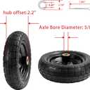 Gorilla Cart Wheels 10" Flat-free Solid Tire and Wheel Replacement 4.10/3.50-4 for Hand Truck, Wagon, Garden Dolly, Trolley - 2 Pack
