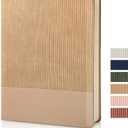 Lined Journal Notebook for Work College Ruled Note Book 5.79"x8.27"A5 PU Leather Daily Journaling 216 Pages for Women Men Writing Home School Supplies Business (B5 Lined 160pages, 01-Khaki)
