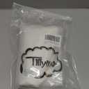 TILLYOU Waterproof Changing Pad Liners Pack of 6 , 100% Cotton Reusable Cloth Diaper Liners, White