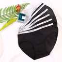 Demifill Teen Girls Underwear Cotton Briefs Soft Panties for Teens Pack of 6 Multipack (Black, L)