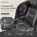 FZJDSD Dark Gray Driver Side Bottom Microfiber Leather Replacement Seat Cover Compatible with Lexus GX470 2003 2004 2005 2006 2007 2008 2009