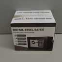 Digital Electronic Money Safe, Steel Security Lock Box with Keypad, Office Hotel Business Jewelry Gun Cash Safe, 0.23 Cubic Feet, 9.06" W x 6.69" D x 6.69" Hblack